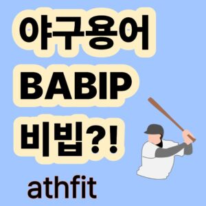 야구용어 비빔 BABIP 뽀록 운 실력 행운의안타
